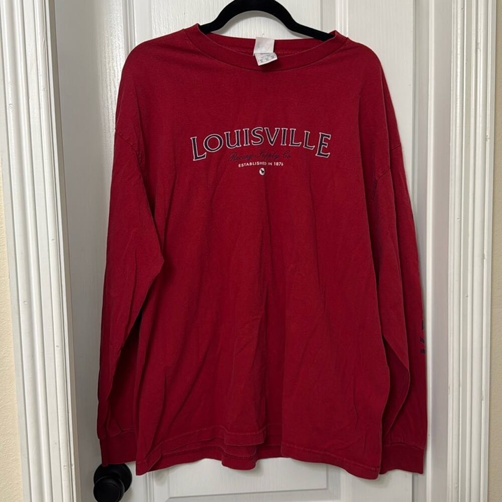 AAA red men's shirt Louisville racing supply Co. Kentucky size XL